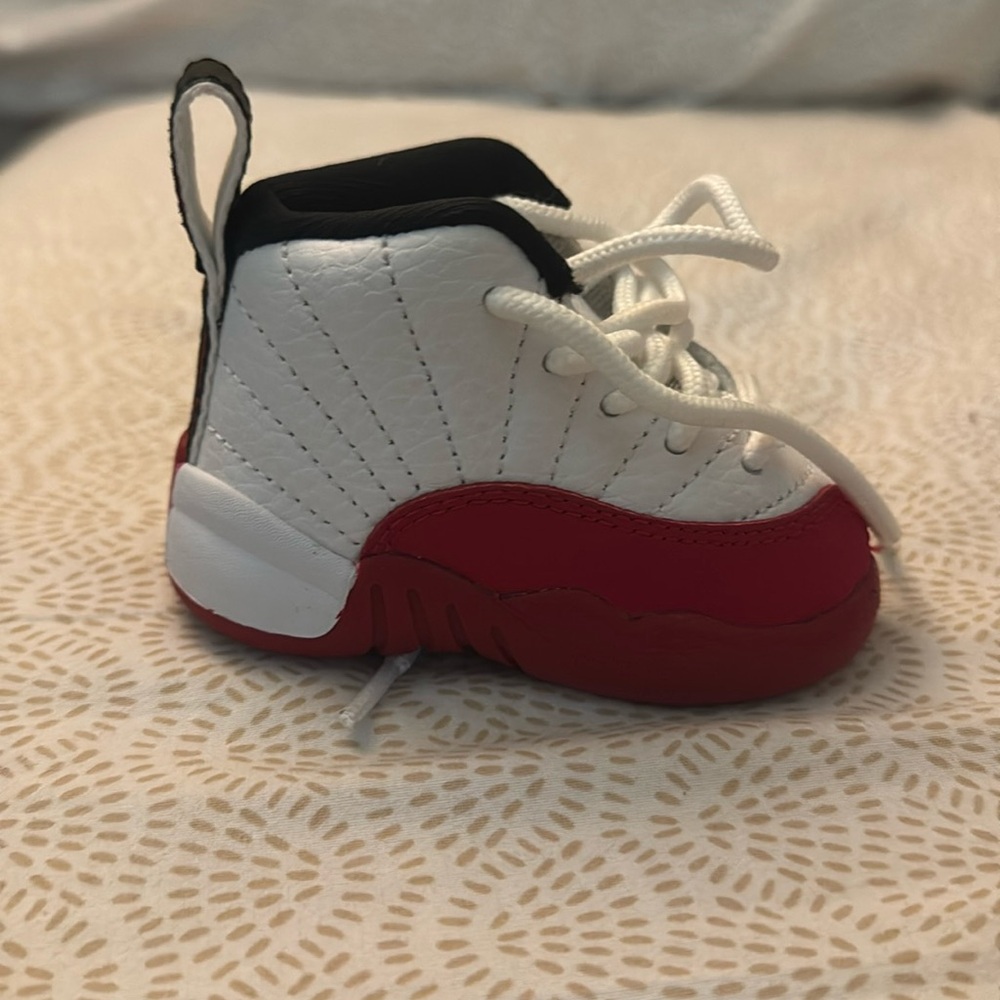Baby Jordan 12 Retro Cherry Shoes.